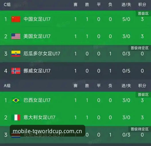 U17世界杯分组深度分析：中国男女足命运几何？从世界杯体育平台看赛事前景